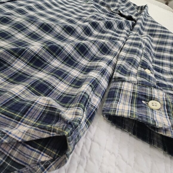 Ralph Lauren Flannel Shirt Men's 2XLT Button Down Classic Fit Green Plaid EUC LN - Picture 2 of 16